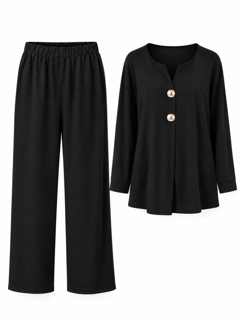 1786 Tweedelige set Button V-neck - Afbeelding 11