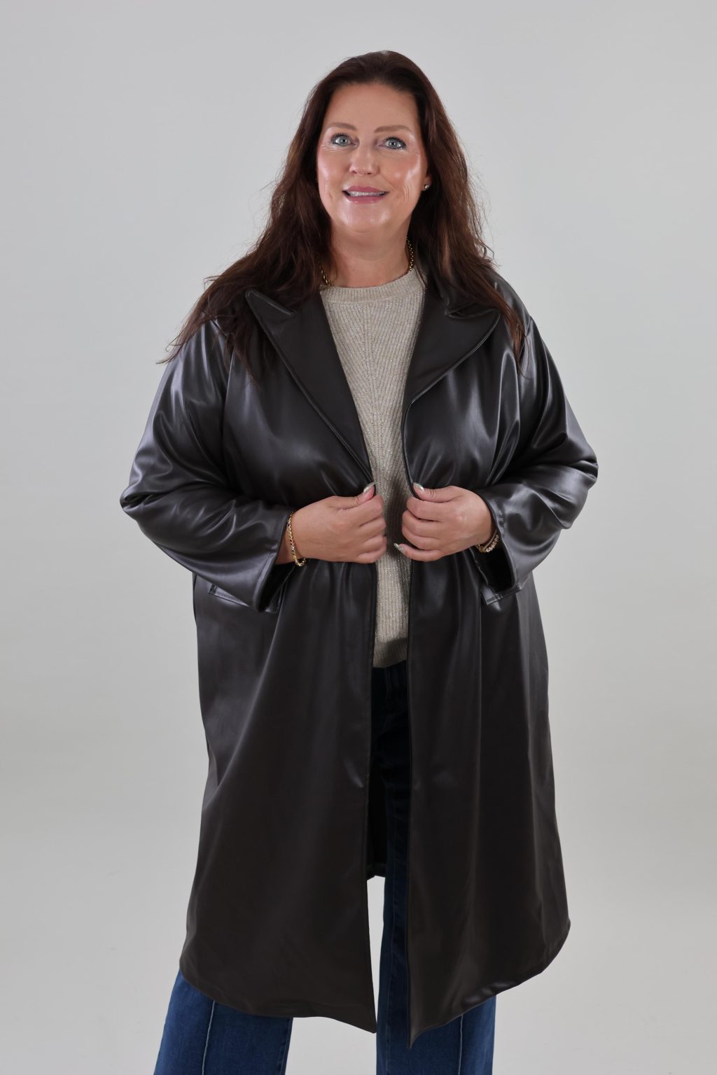 1784 Trenchcoat Leerlook - Afbeelding 2