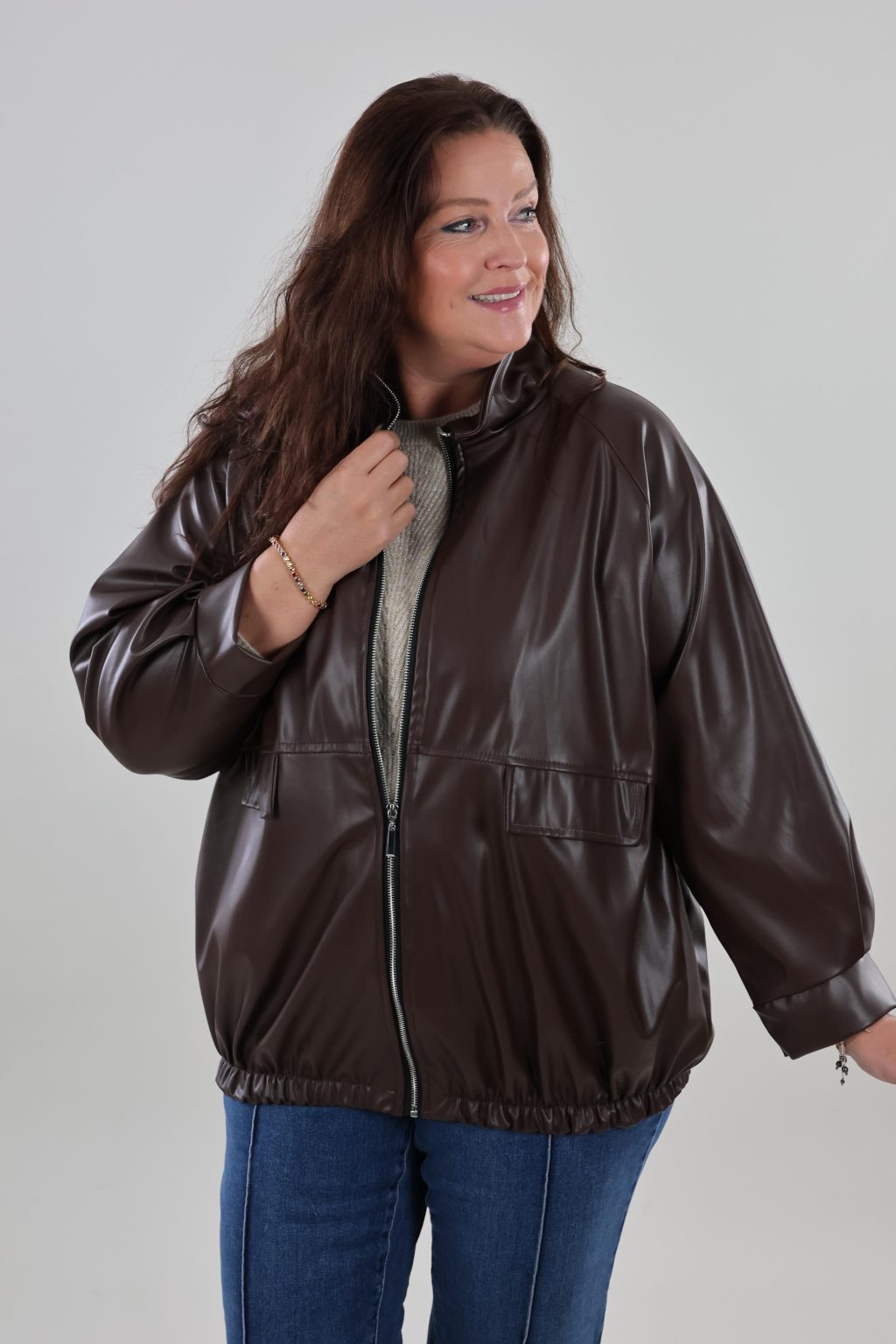 1785 Jasje Bomber Leerlook - Afbeelding 2