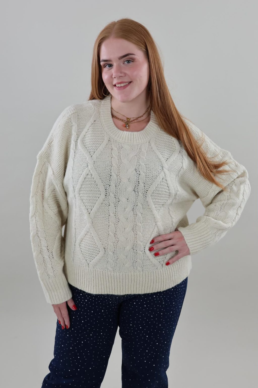 Vero Moda Curve 118 vmc Cher o-neck pullover - Afbeelding 2