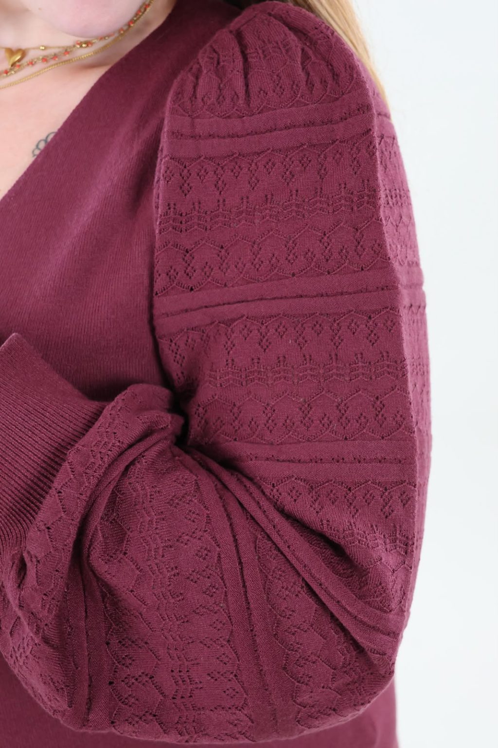 Vero Moda Curve 122 vmc newlimone v neck pullover - Afbeelding 2