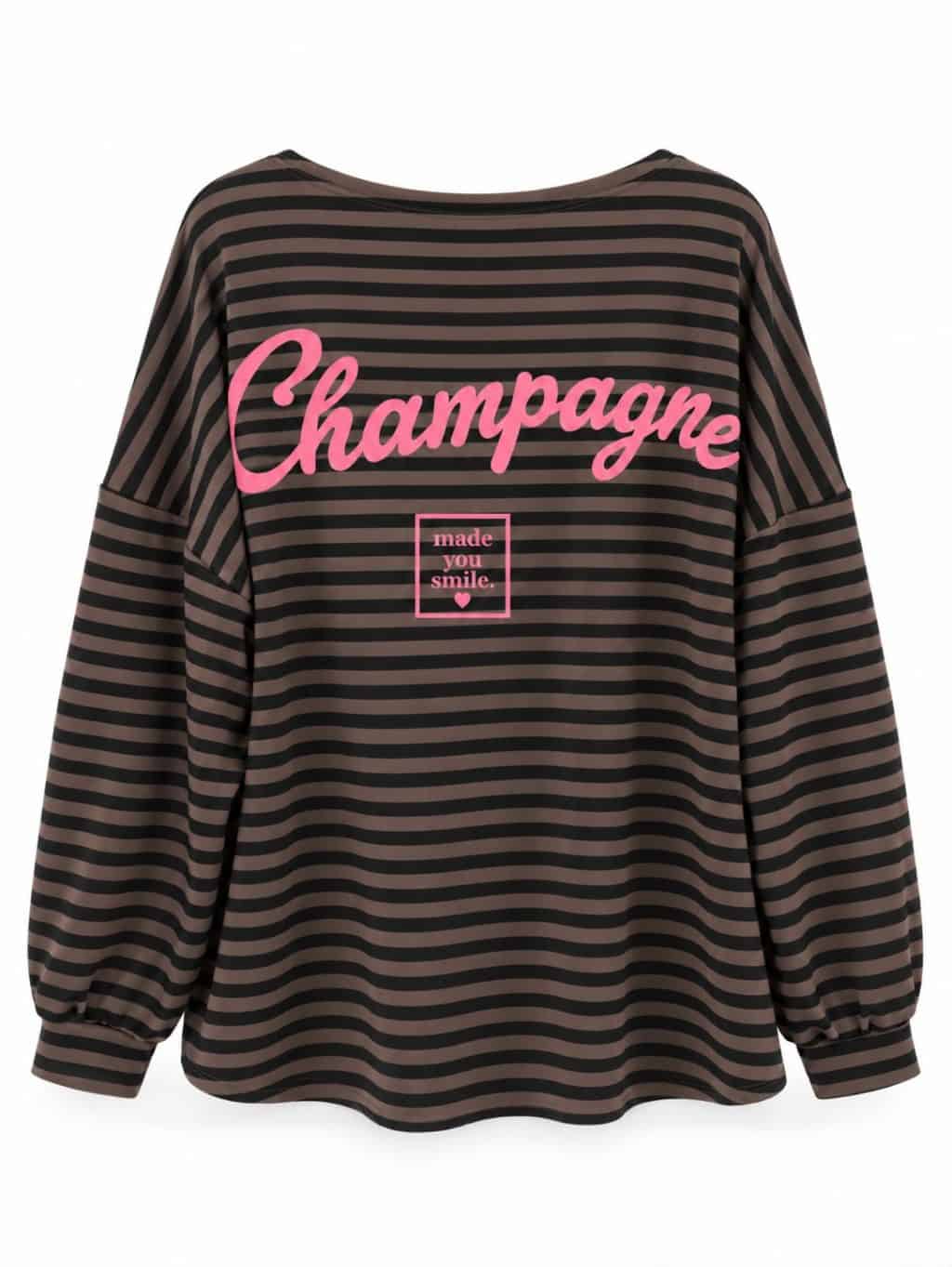 1846 Shirt Stripe Long sleeve Champagne - Afbeelding 11