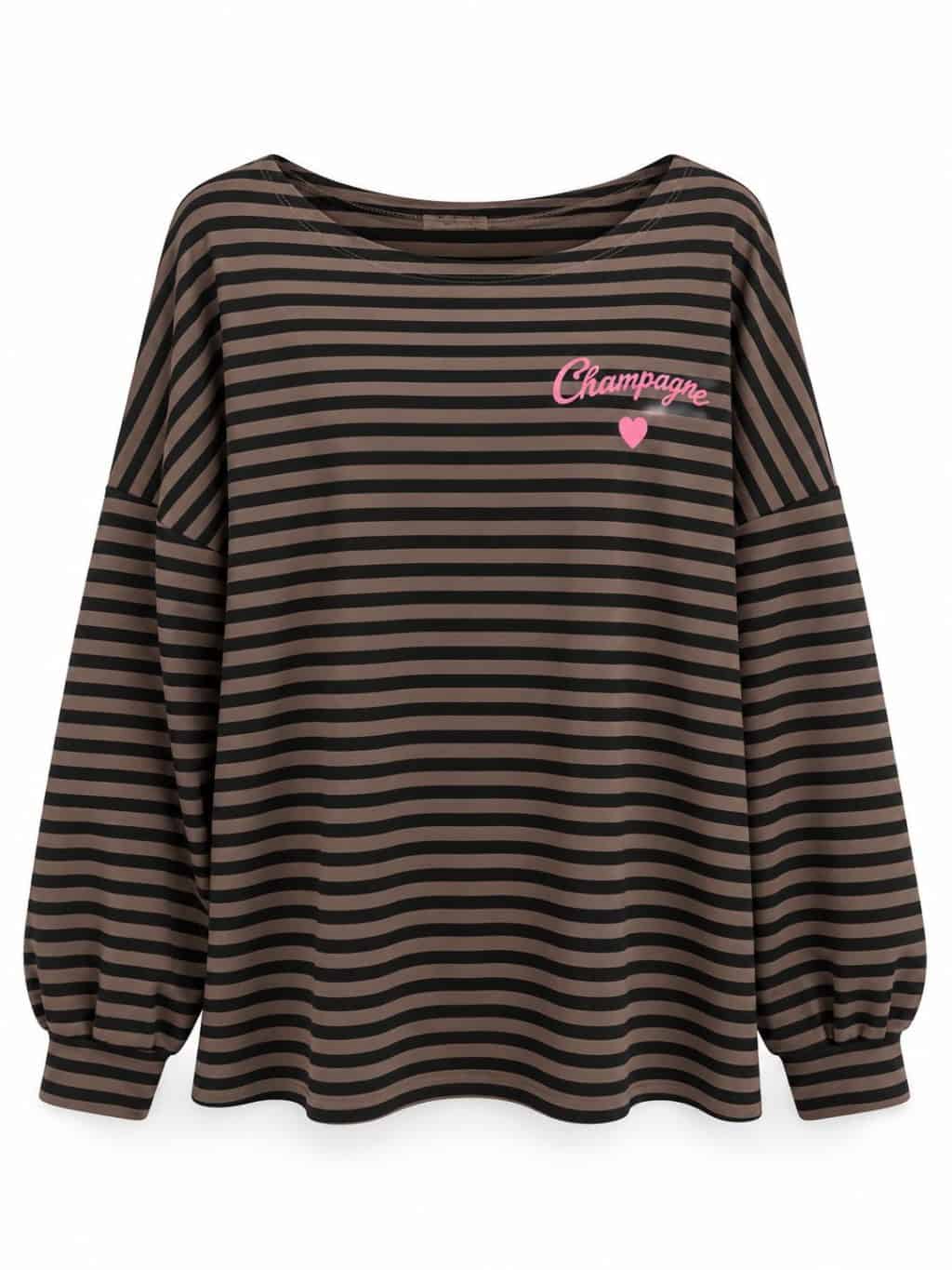 1846 Shirt Stripe Long sleeve Champagne - Afbeelding 10