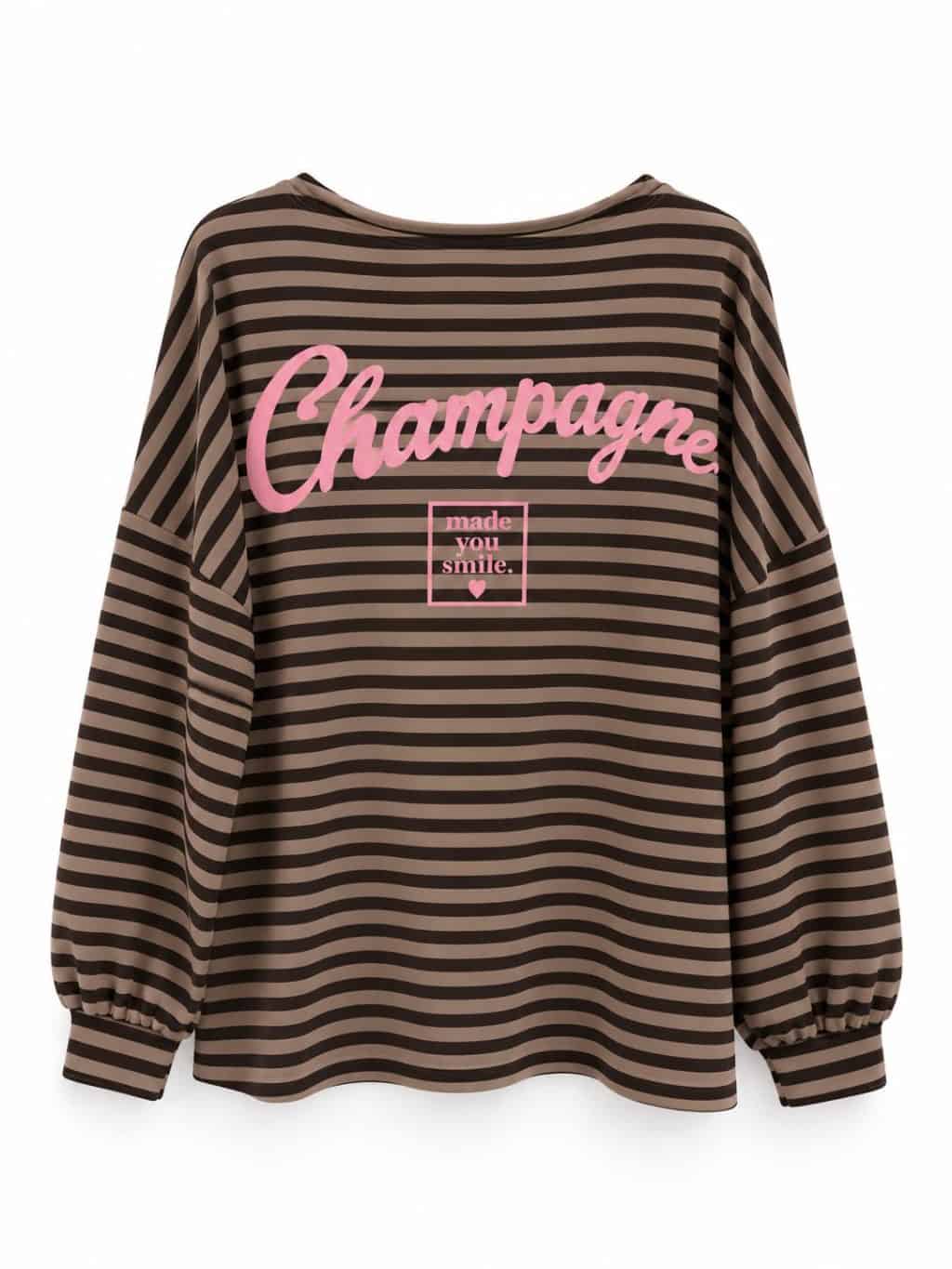 1846 Shirt Stripe Long sleeve Champagne - Afbeelding 9