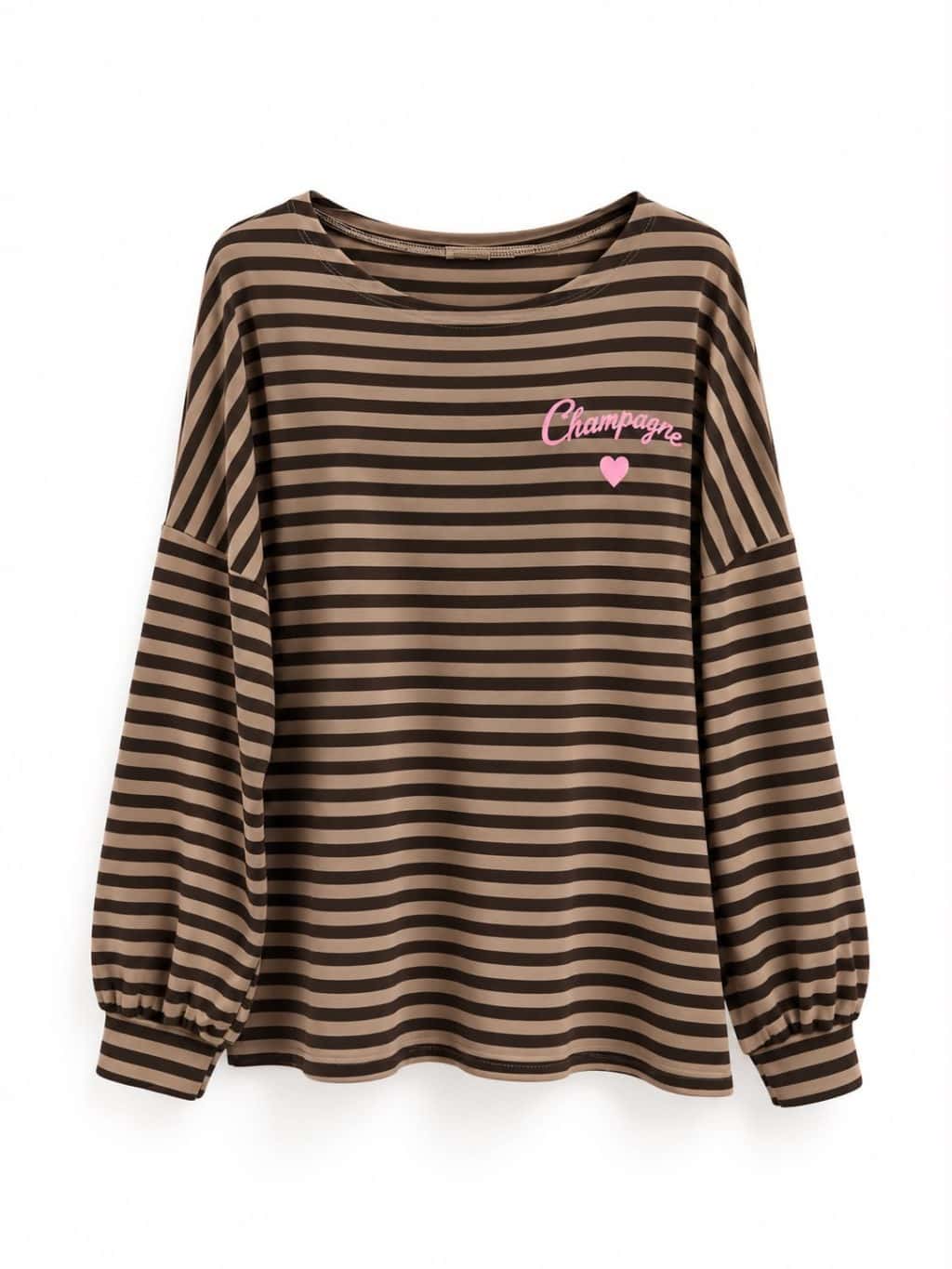 1846 Shirt Stripe Long sleeve Champagne - Afbeelding 8