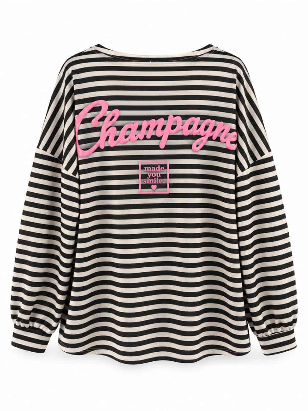 1846 Shirt Stripe Long sleeve Champagne - Afbeelding 5