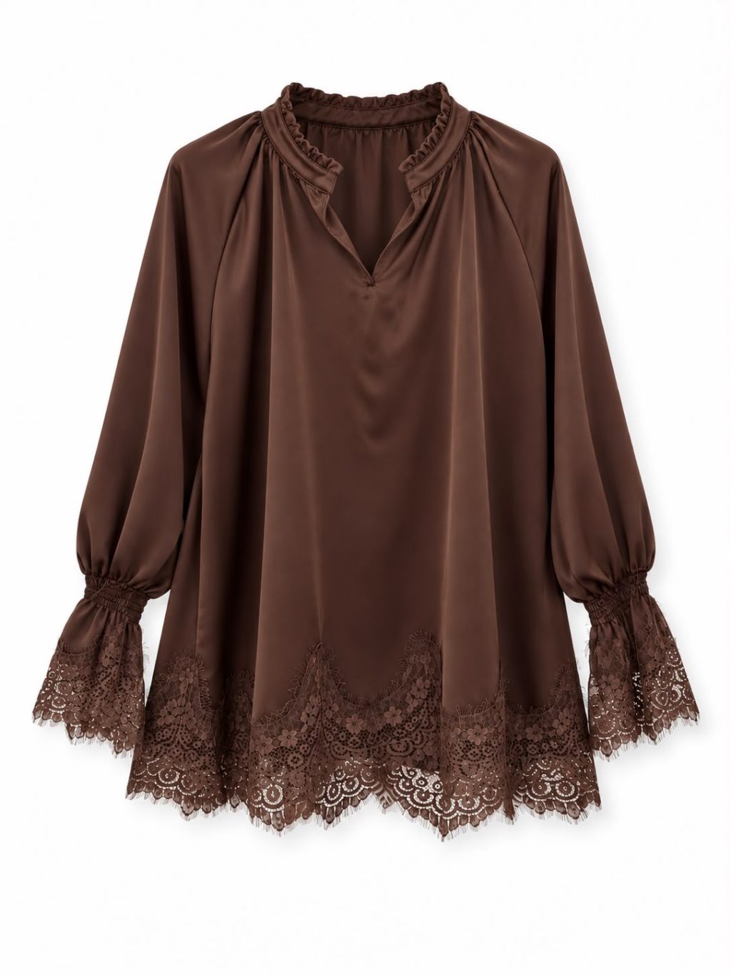 1855 Blouse Satin look Lace - Afbeelding 6