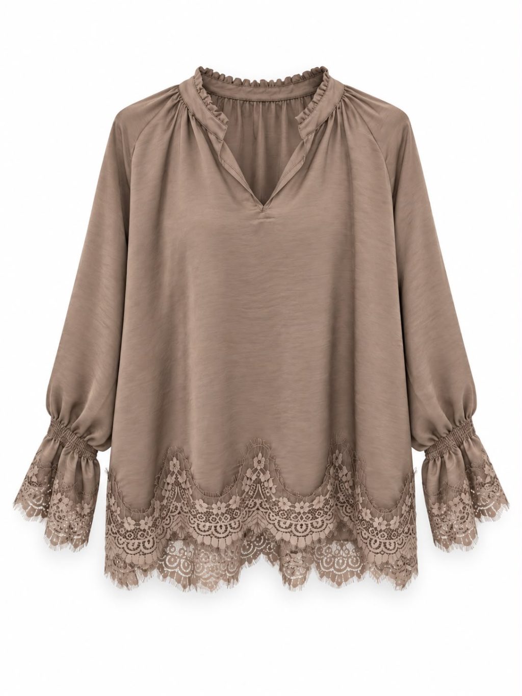 1855 Blouse Satin look Lace - Afbeelding 7