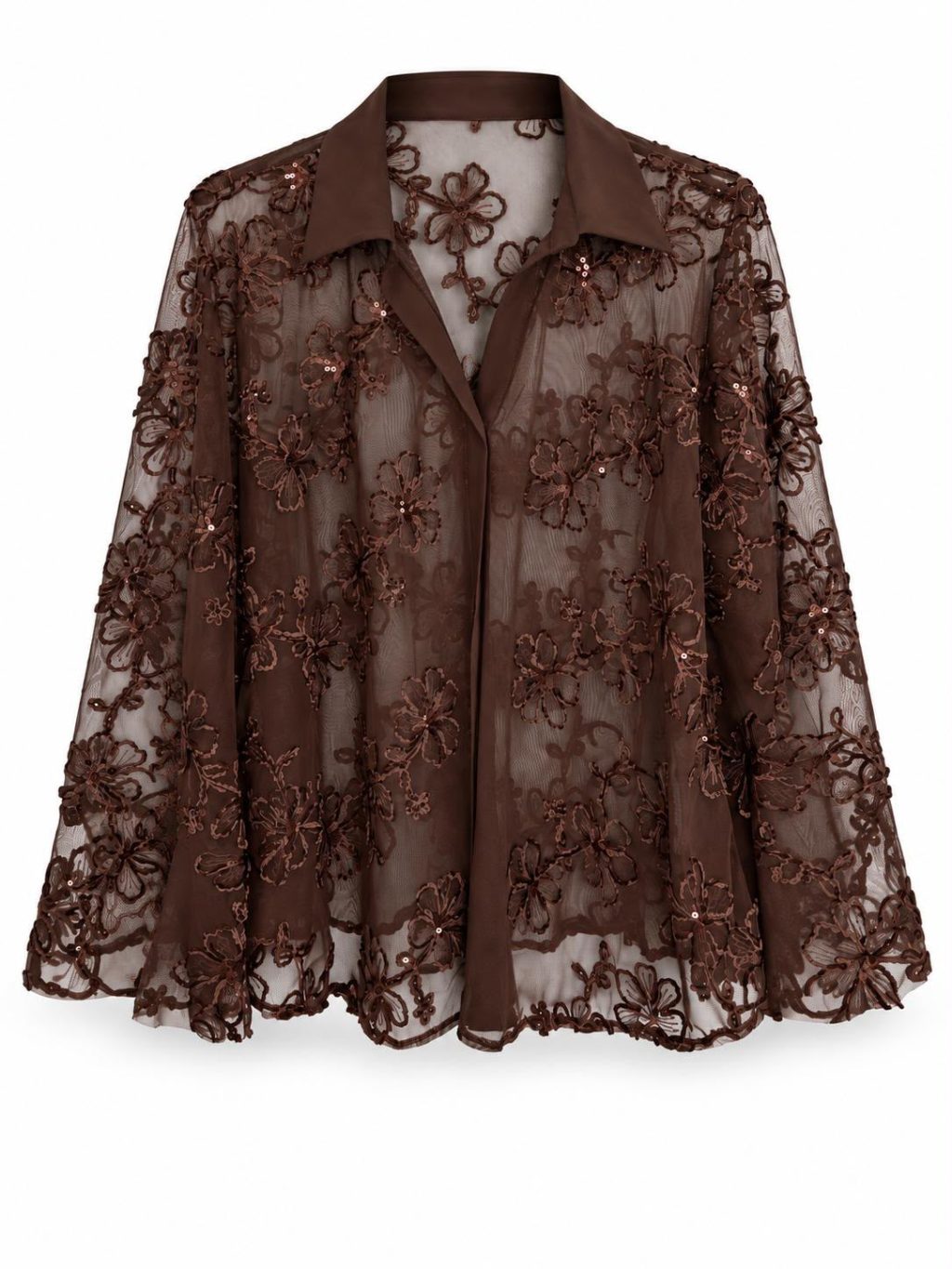 1862 Blouse Mesh Floral - Afbeelding 4
