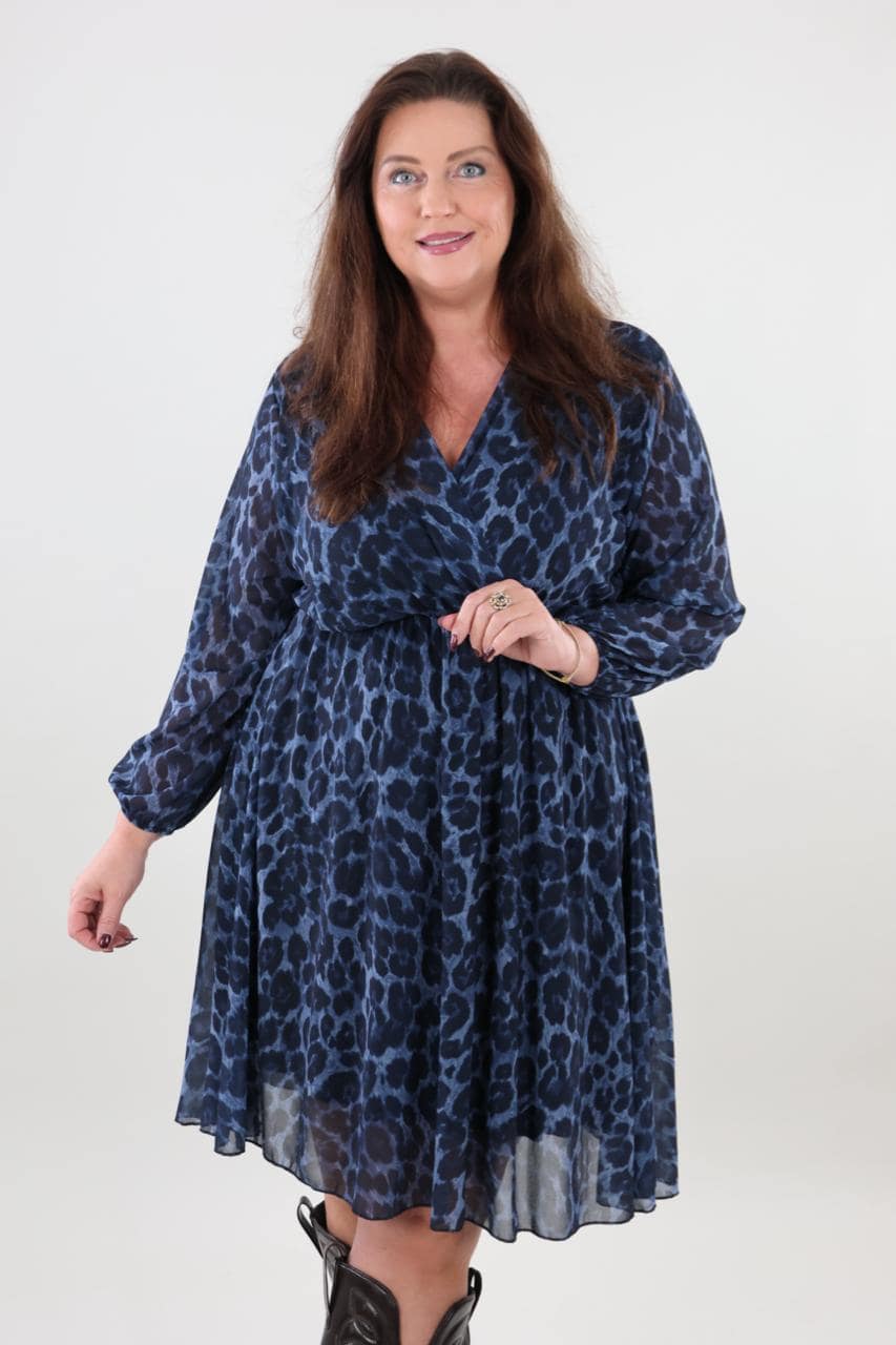 1865 Dress V-neck Leopard - Afbeelding 3