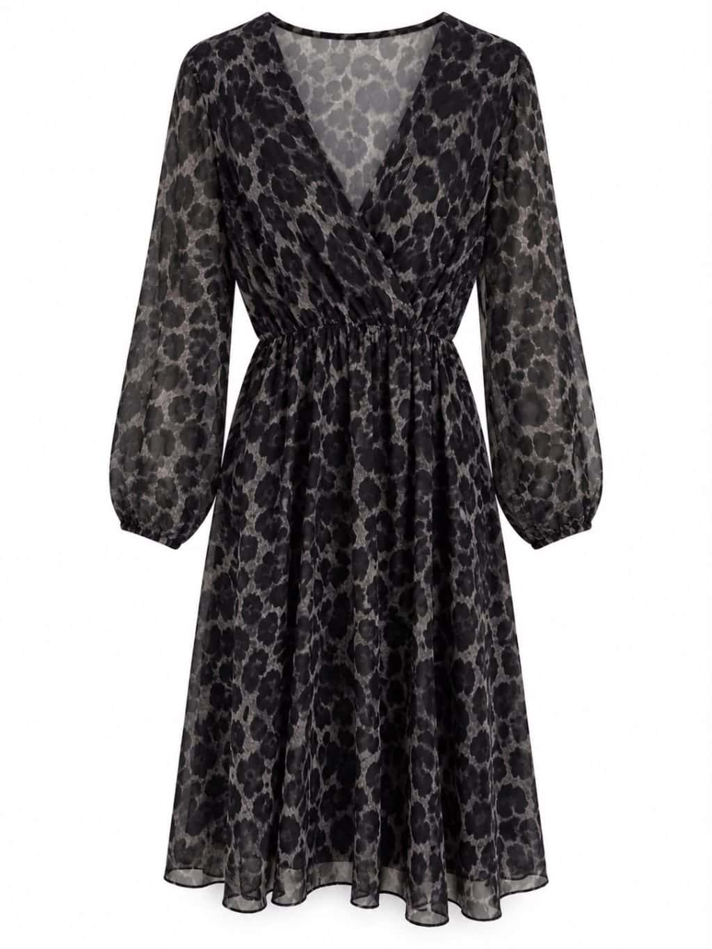 1865 Dress V-neck Leopard - Afbeelding 4
