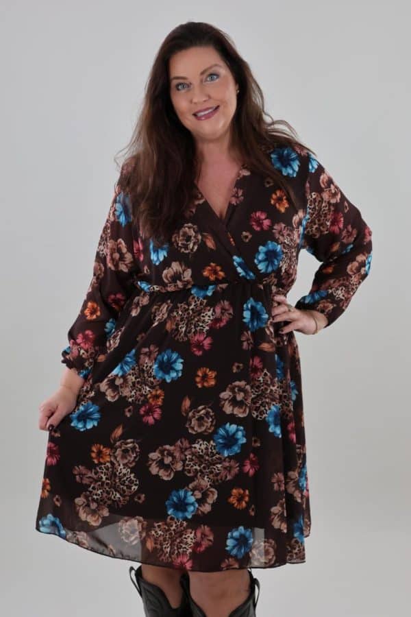 1867 Dress V-neck Floral