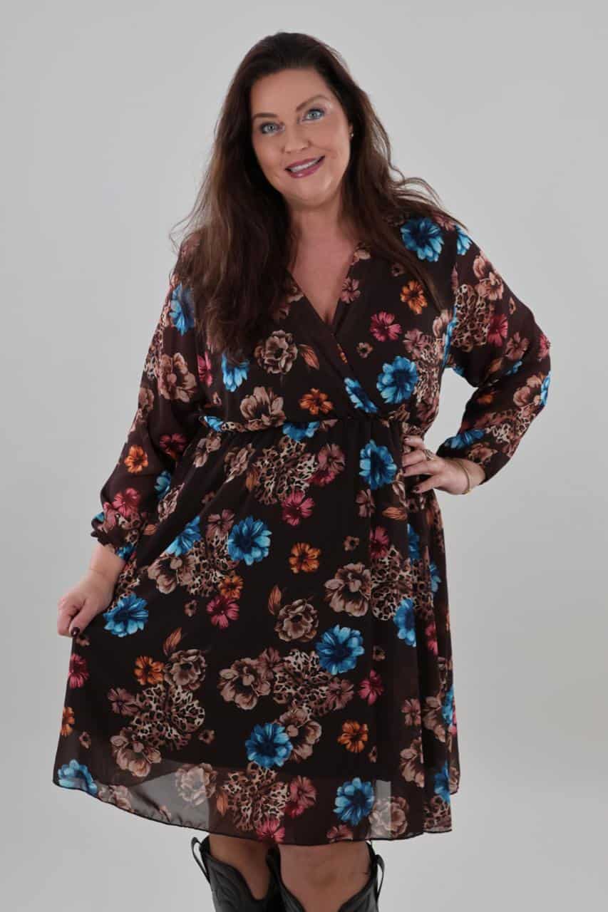 1867 Dress V-neck Floral