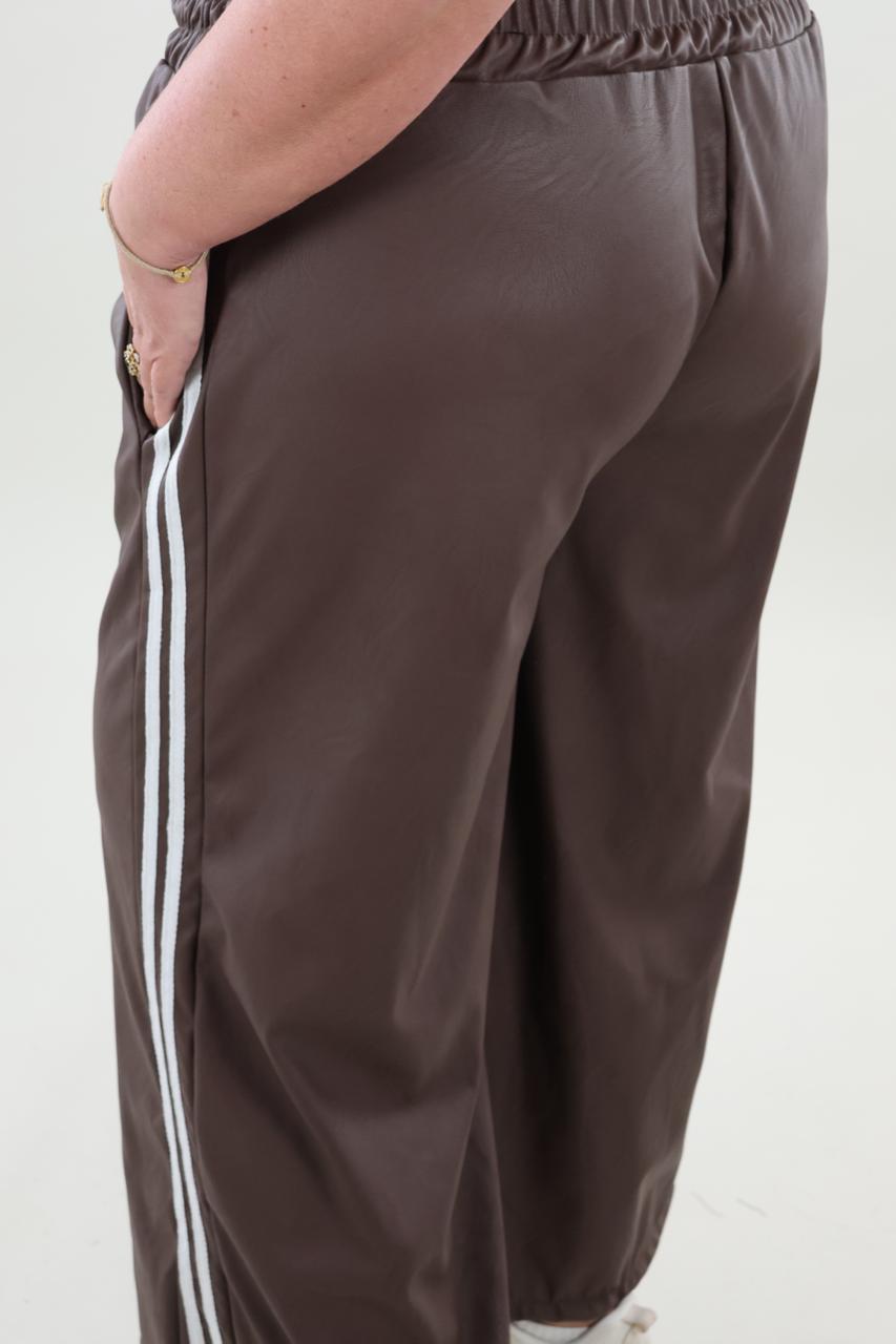 1871 Broek Wide leg Leerlook - Afbeelding 2