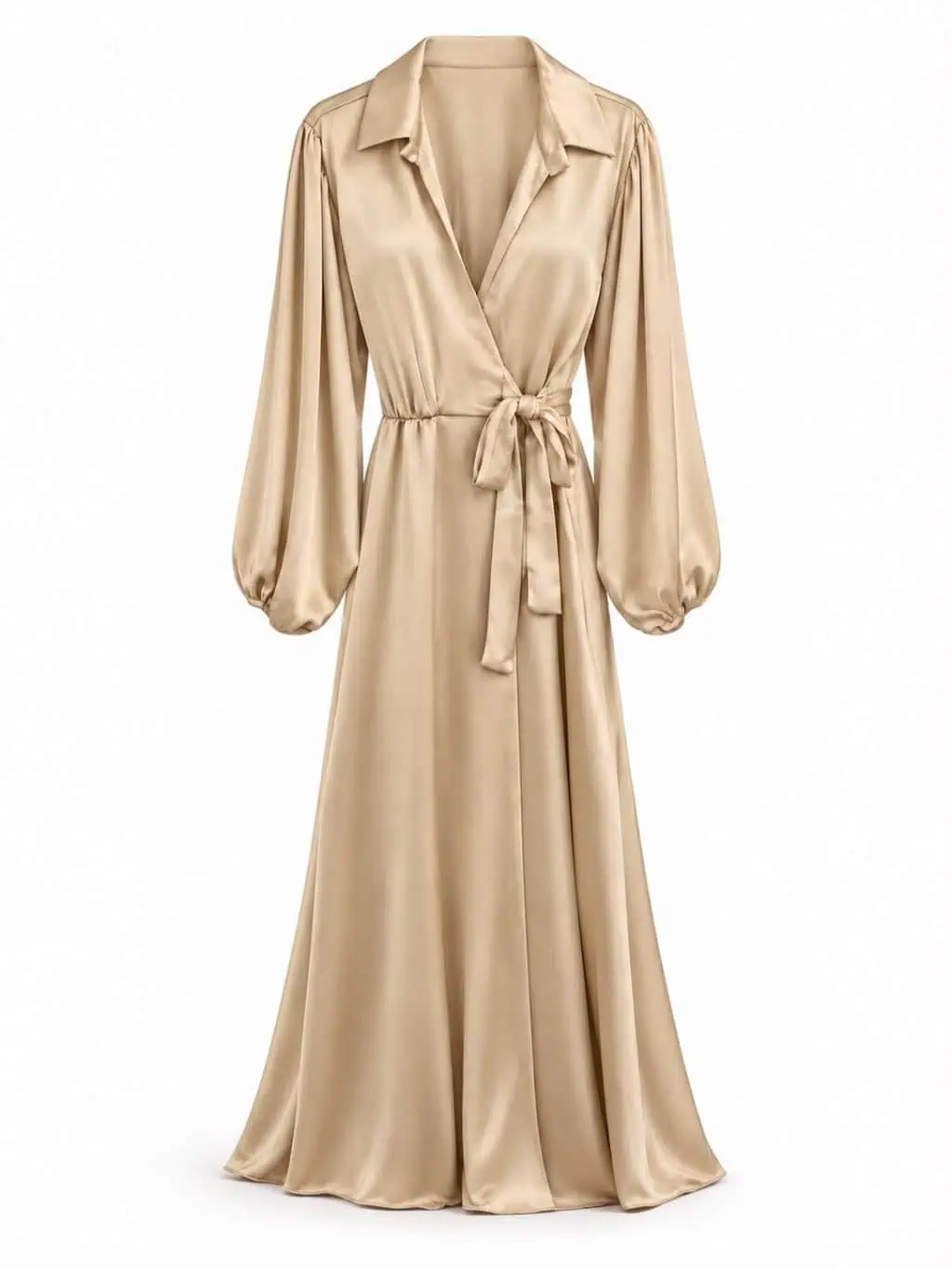 1889 Dress Maxi Wrap Satin look - Afbeelding 3