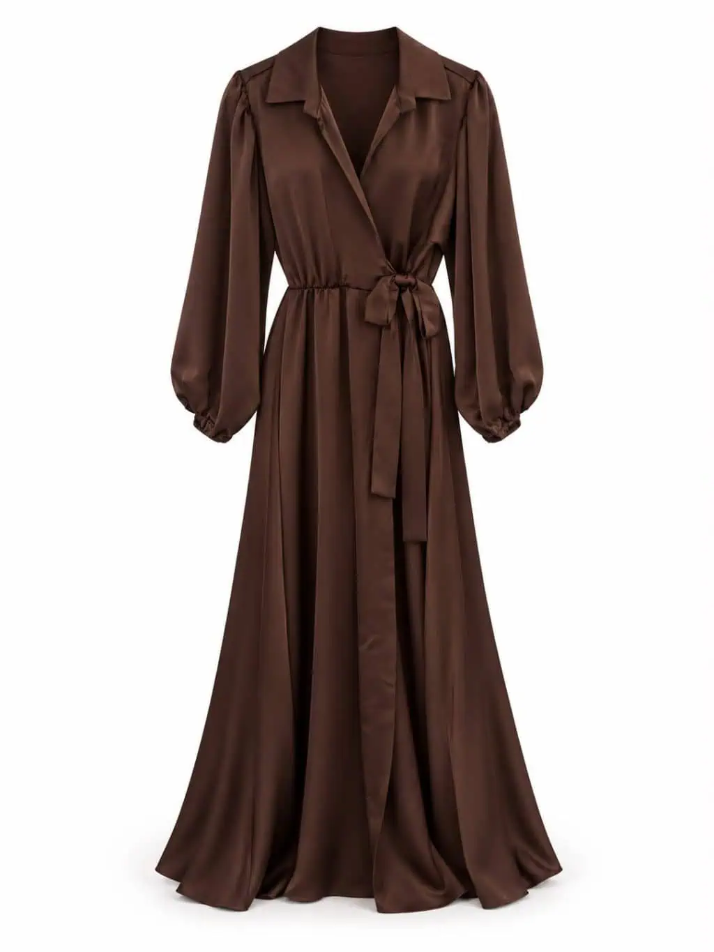 1889 Dress Maxi Wrap Satin look - Afbeelding 4