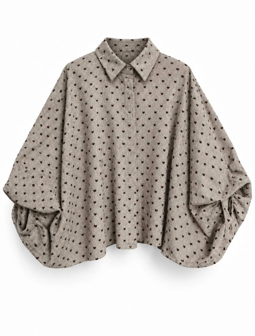 1895 Blouse Hearts Draped Sleeves - Afbeelding 5