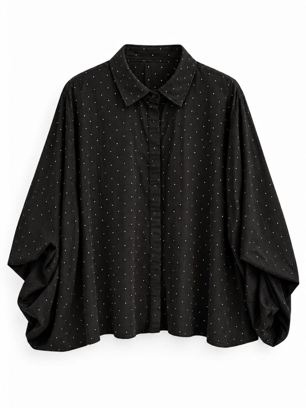 1901 Blouse Trendy Sparkle Draped Sleeves - Afbeelding 3