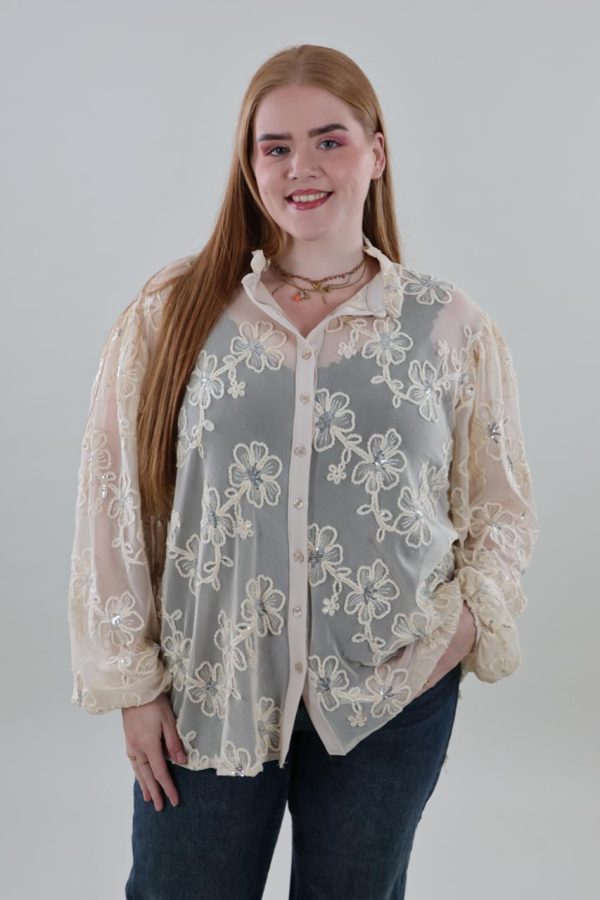 1913 Blouse Lace Flower