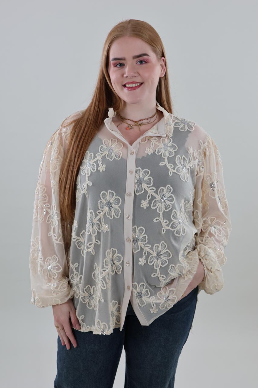 1913 Blouse Lace Flower