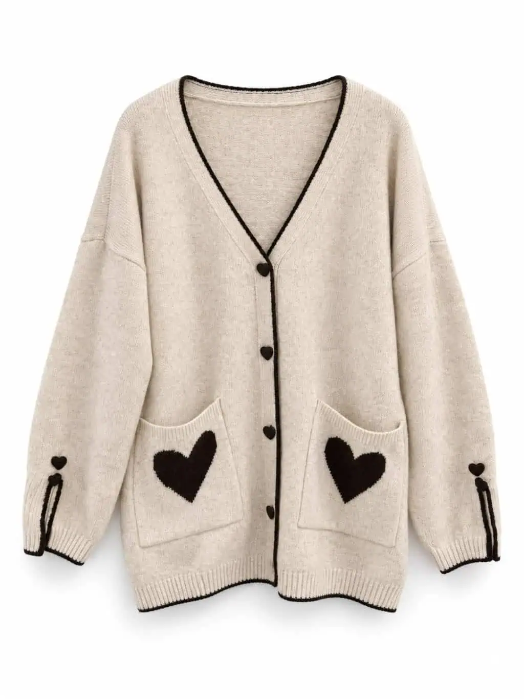 1930 Cardigan Knitted Hearts - Afbeelding 3