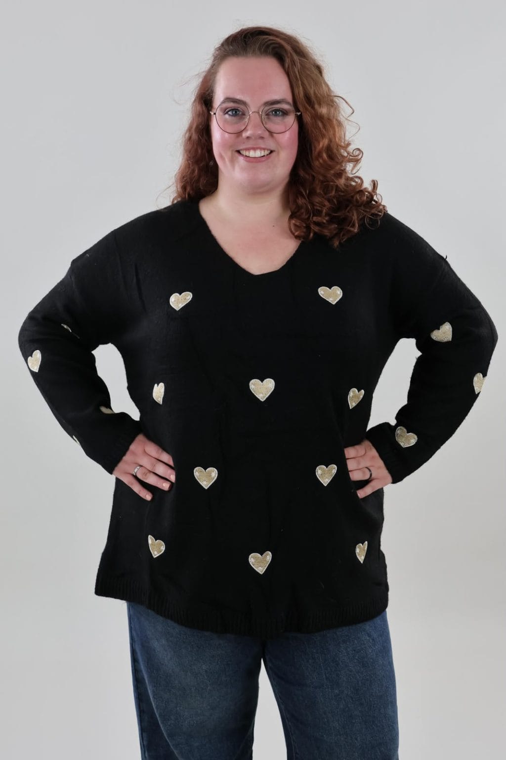 1931 Sweater Hearts Knitted - Afbeelding 2