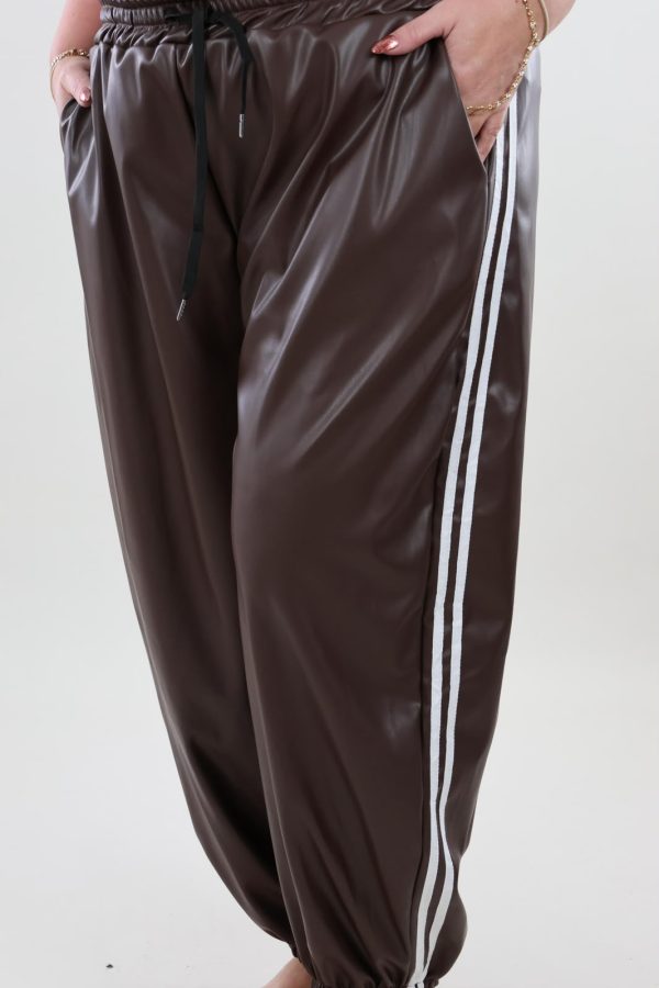 1952 Broek Stripe Balloon Leerlook