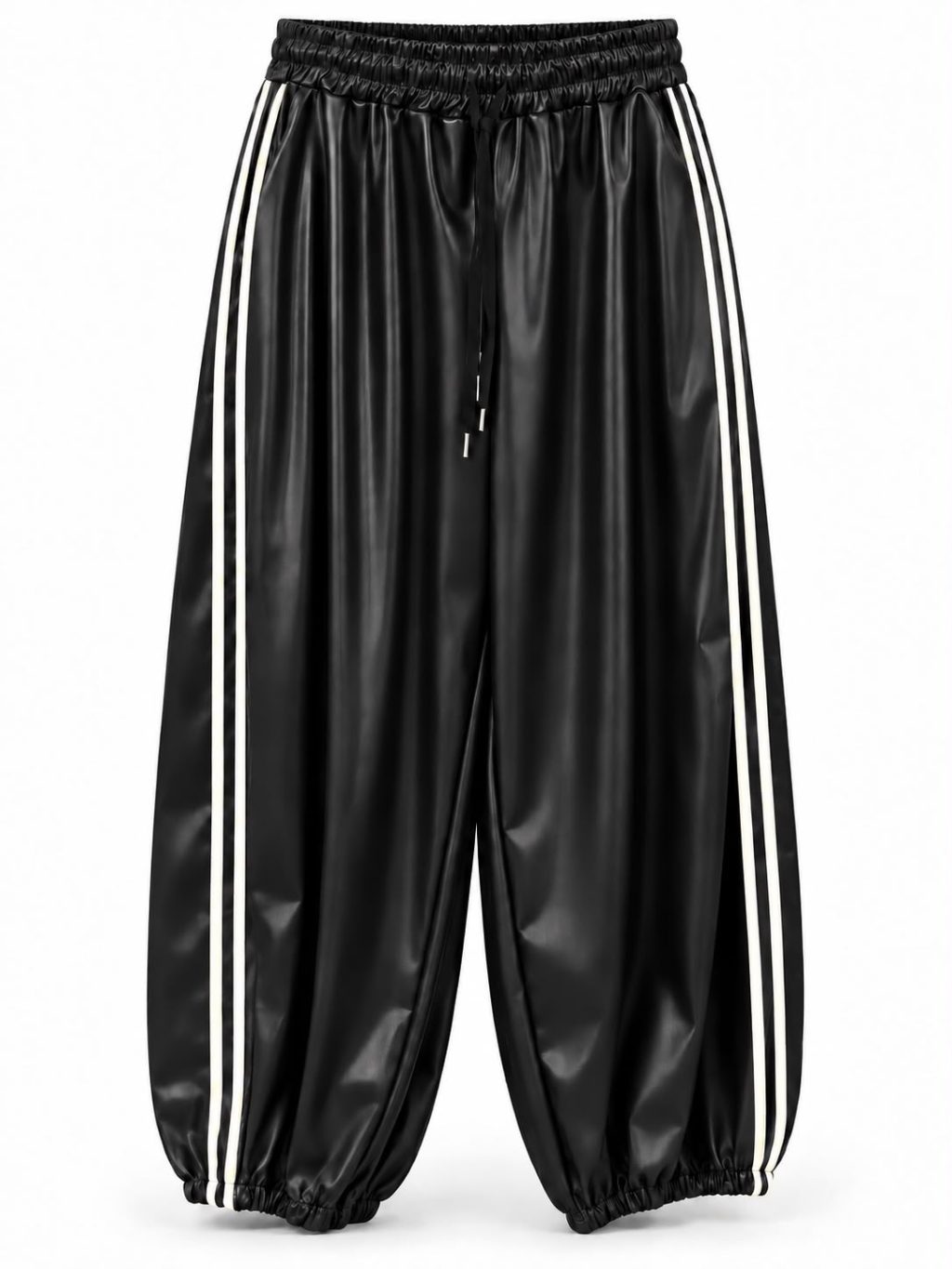 1952 Broek Stripe Balloon Leerlook - Afbeelding 4