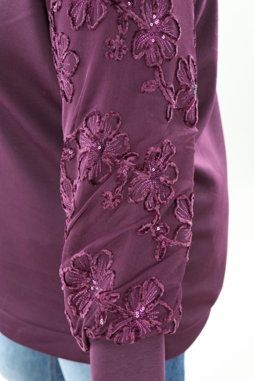 1987 Sweater Floral Sleeves - Afbeelding 2