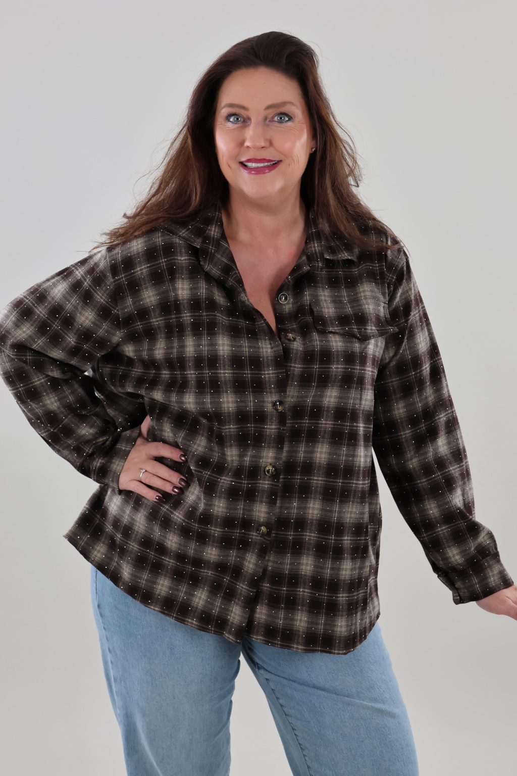 Eva 1925 Blouse Ruitjes Sparkle