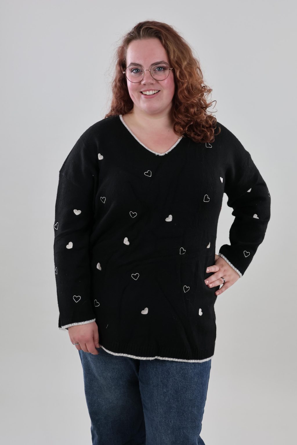 1949 Sweater Hearts V-Neck - Afbeelding 2